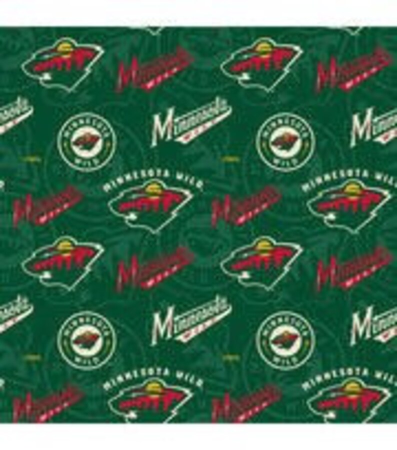 Minnesota Wild fabric Minnesota Wild fabric by the yard NHL Etsy