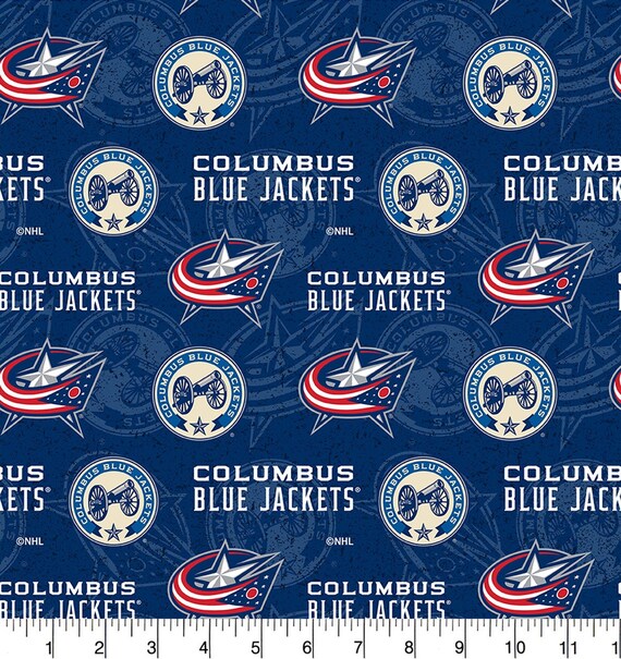 Columbus Blue Jackets Geometric Fleece Fabric Sold by the ...
