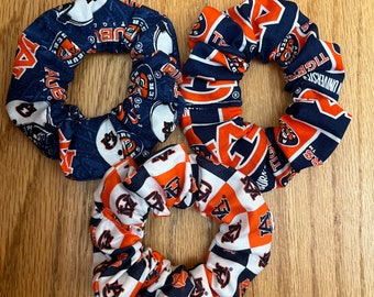 Auburn university scrunchie, Auburn Tigers scrunchies, Auburn hair tie, Auburn gift, Auburn university accessory