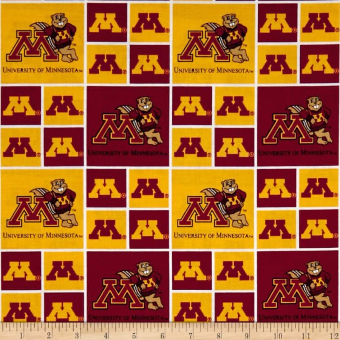 University of Minnesota Fabric University of Minnesota Fabric Etsy