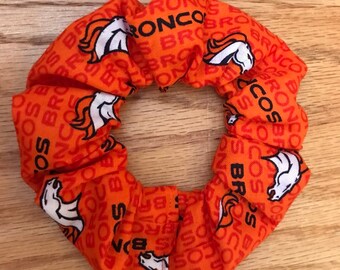 Denver Broncos scrunchies, Denver Broncos hair accessories, Denver gift, Denver Broncos hair tie