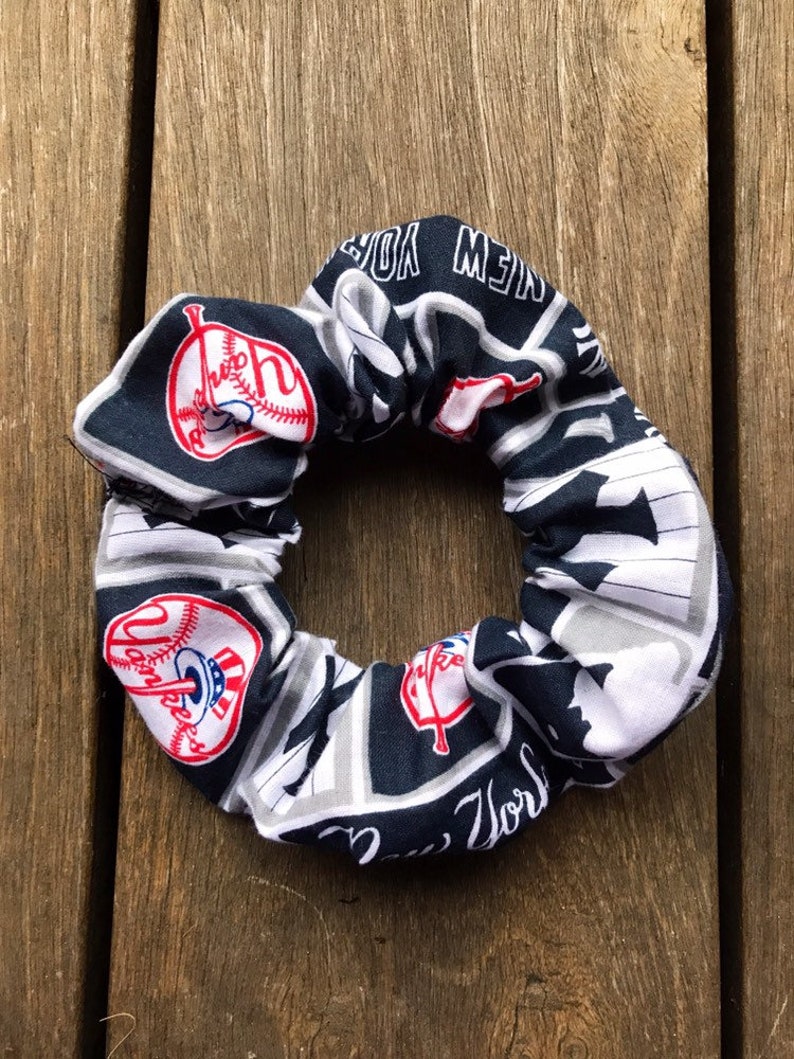 New York Yankees Scrunchie Yankees Scrunchies Yankees Hair Etsy