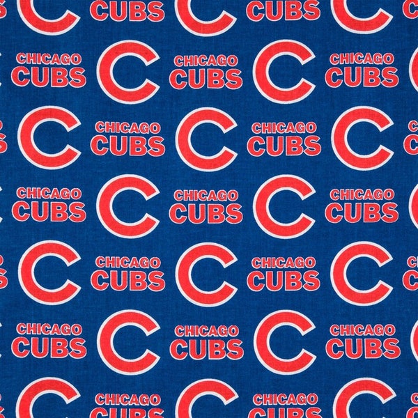 Chicago Cubs fabric, Chicago Cubs fabric by the yard, MLB material, Chicago Cubs cotton fabric