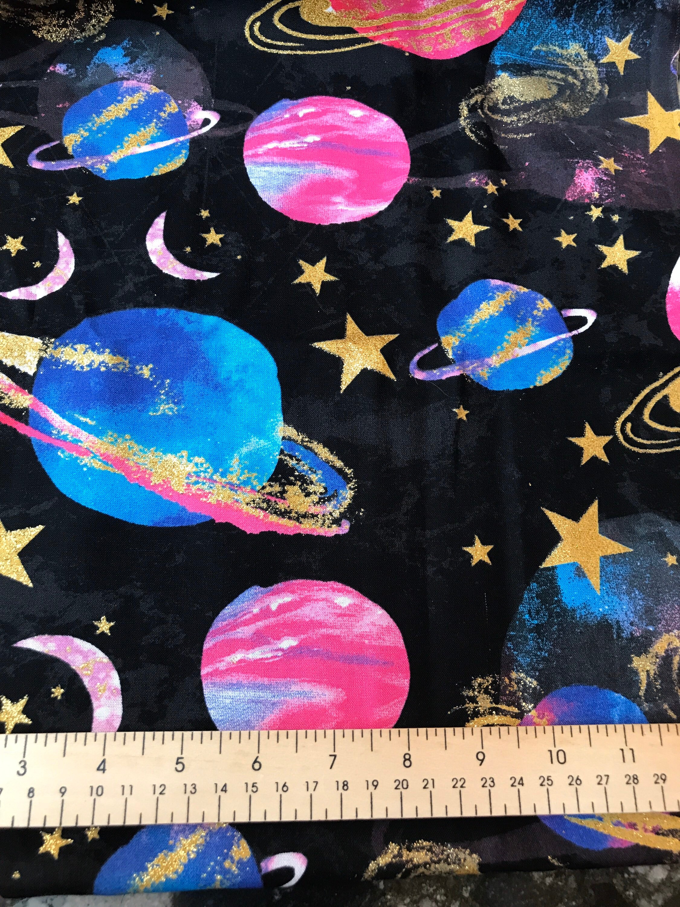 Outer space fabric Space fabric by the yard Outer space Etsy