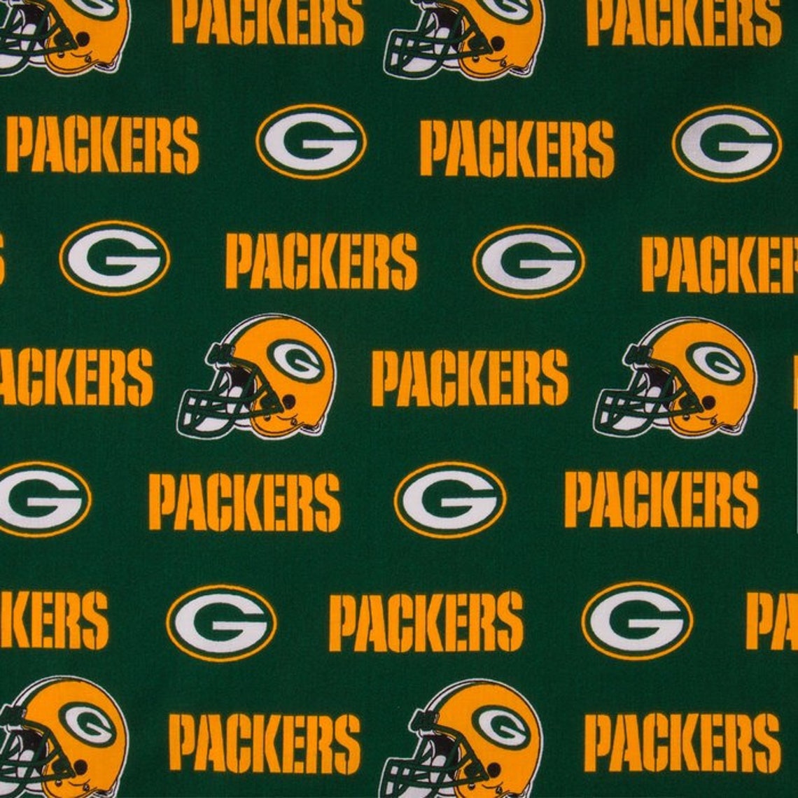 Green Bay Packers Fabric Packers Fabric by the Yard NFL Etsy