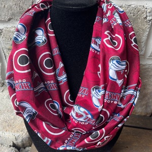 Colorado Avalanche infinity scarf, Colorado avalanche accessories, Avalanche apparel, Avalanche accessory, Avalanche  gift, NHL, hockey gift