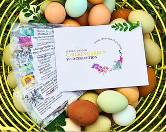 Chicken Garden Heirloom Seed Collection Gift Set (6 varieties for the price of 5)