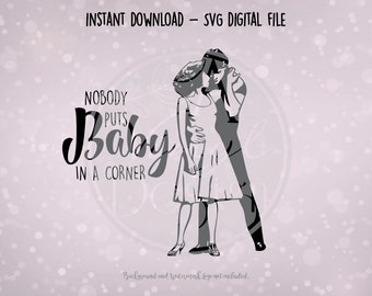 Sweat-shirt Dirty Dancing - Citation "Nobody Puts Baby In A Corner" Johnny - Licence Officielle - Col Tissé