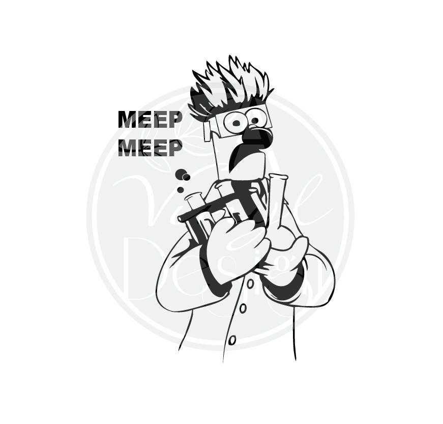 Muppets Beaker Meep Meep vinyl decal Etsy