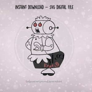 Digitale Datei SVG - Rosie Roboter | Eins und zwei Farb-Option enthalten