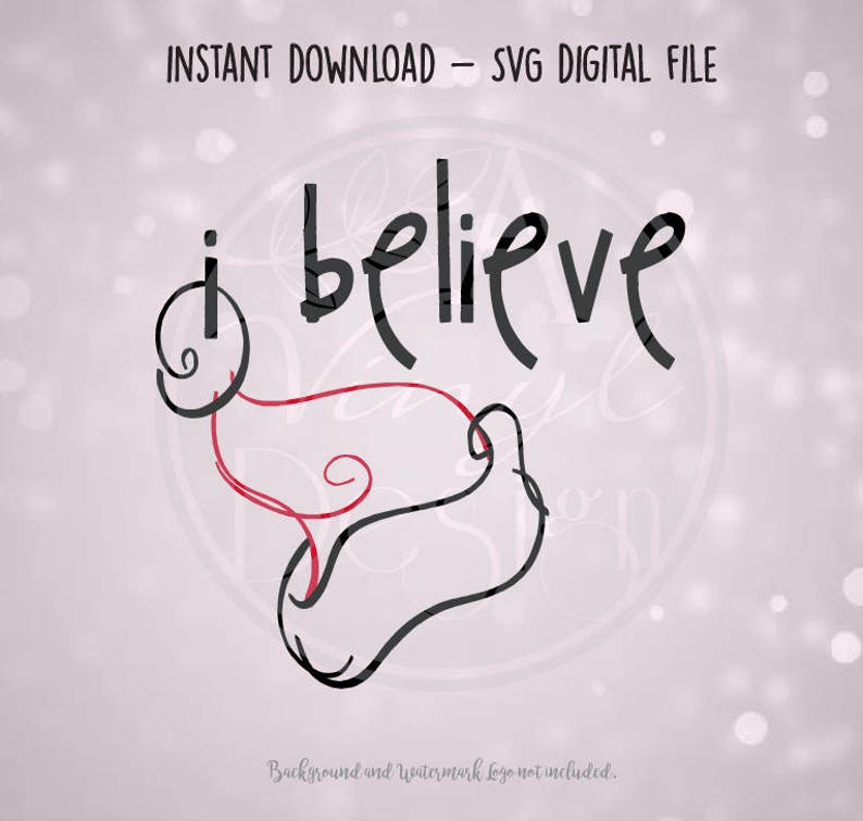 Download Svg Digital File I Believe Santa Hat Etsy PSD Mockup Templates
