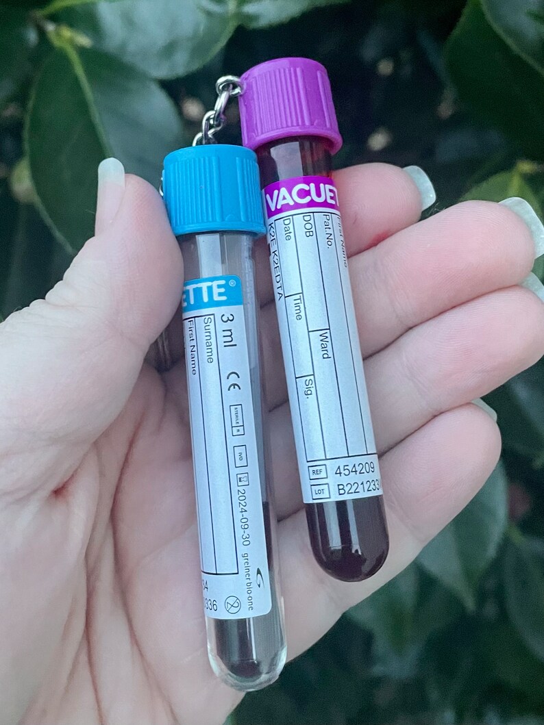 Vacutainer Tube Phlebotomist Keychain Phlebotomist phlebotomist Gift