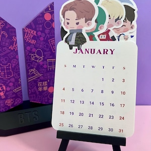 BTS Inspired 2026 Desk Calendar