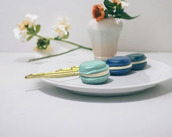 French Macaron Blues | Planner Clip | Bookmark | Polymer Clay