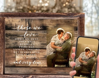 Memorial Photo Sign Personalized | In Loving Memory Sign | Funeral Tribute Gift | Sympathy Remembrance Decor | Custom Photo Memorial Plaque