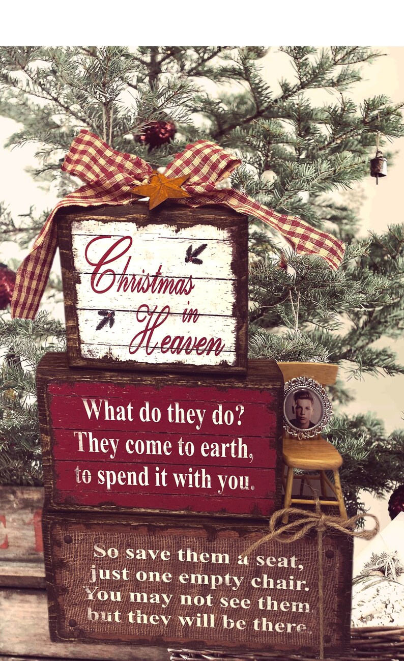 Christmas in Heaven Save a Seat Stacking Block Sign/loved Ones | Etsy