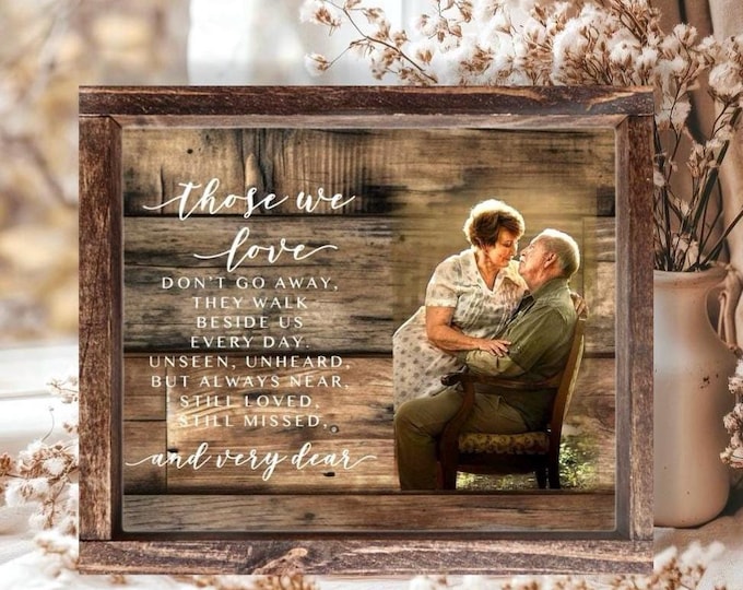 Personalized Memorial Photo Sign | Custom Remembrance Plaque, Sympathy Gifts