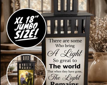 Memorial Photo Lantern; Personalized Sympathy Gift