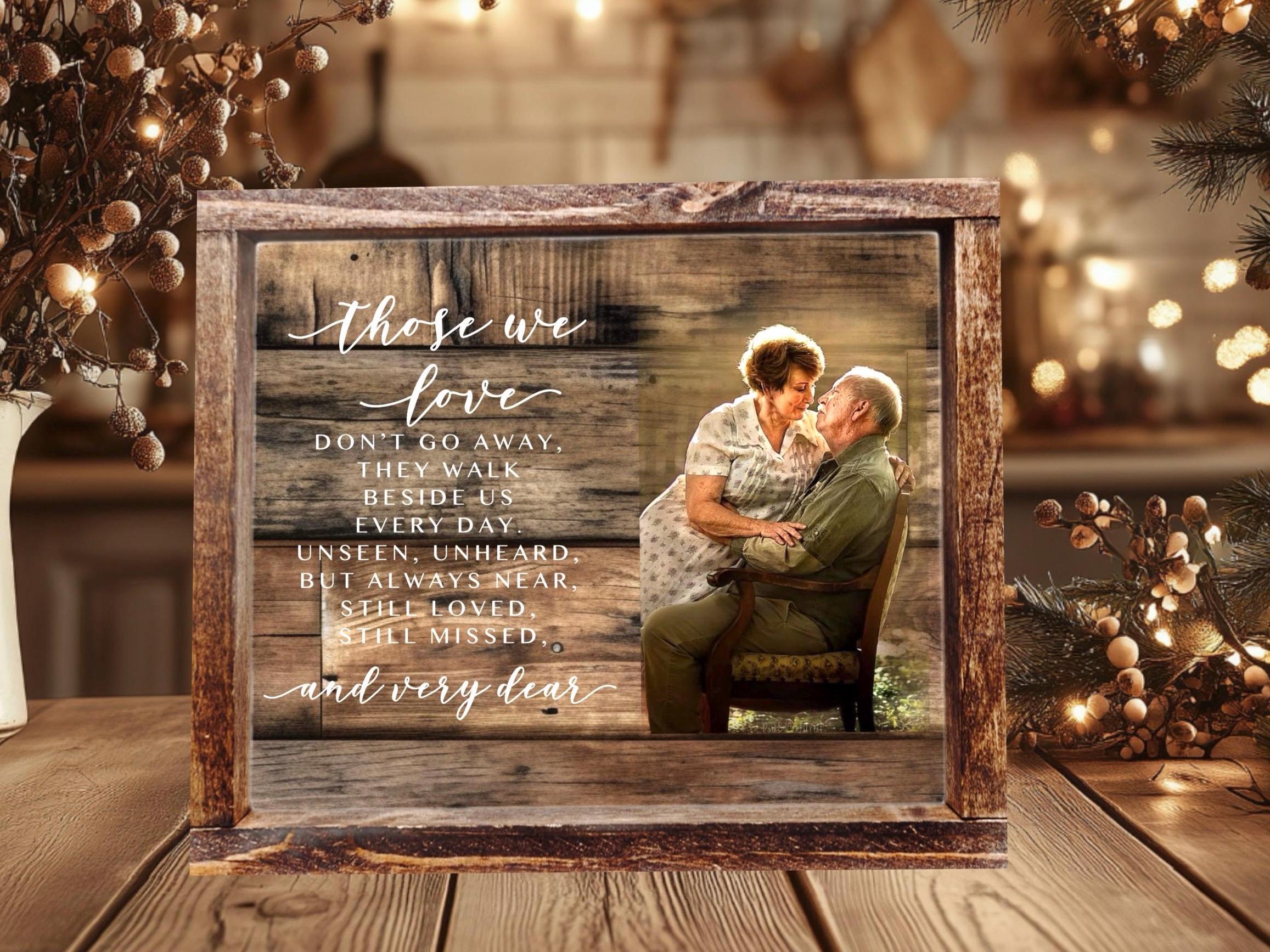 Memorial Photo Gift: Custom Wood Picture Frame, Sympathy Gift