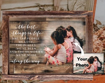 Friendship Photo Frame: Custom Rustic Wood (Multiple Sizes)