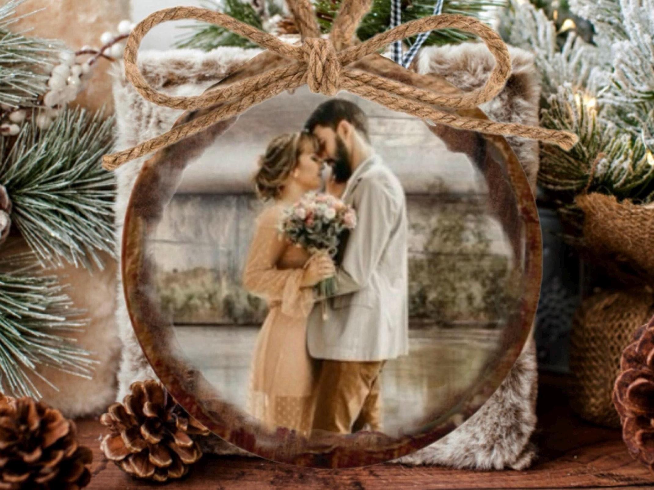 Ornament Ball Photo Engraved Wood Ornament UK Photo Ornaments On