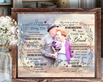 WOOD  Memorial Photo Loss of Husband Loss of Wife Photo Gift Memorial Gift Sympathy Gift Wood Photo on Wood Loss of Grandfather