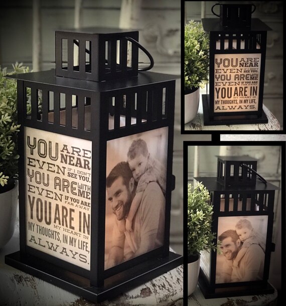 Photo Lantern Photo Gift Custom Lantern Celebration of Life Etsy