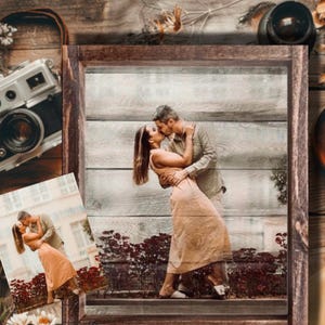 Wedding Photo Frame Personalized  Picture On Wood,  Custom Photo Gift, Gift For Parents, Rustic Pallet Decor, Farmhouse Decor Photo Transfer