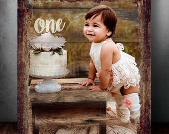 Photo on Wood Baby Picture Gift Wood Picture Wood Photo Wood Wall Art Rustic Home Decor Custom Photo Prints, Photo Gift Pallet Photo