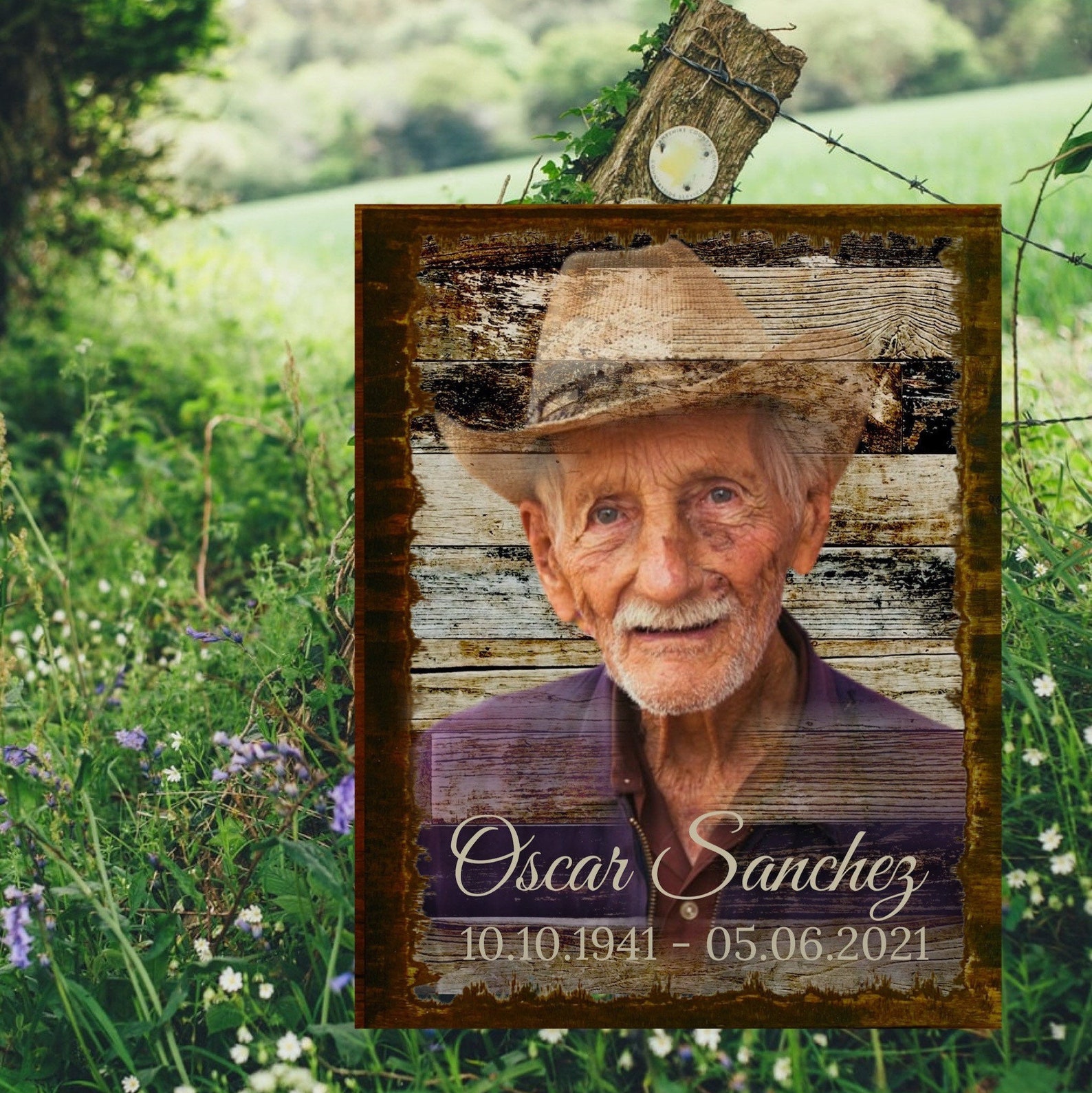 OUTDOOR Memorial Photo Celebration of Life Grave Decoration Etsy