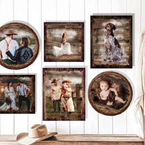 Wood Anniversary Gift Photo Transfer to Wood Wedding Picture Frame Photo Wall Ideas Farmhouse Style Decor Fifth Anniversary Gift 5 Year Wood