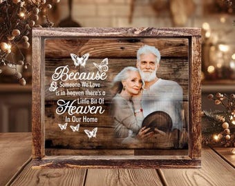 Custom Wood Memorial Photo Gift: Celebration of Life Decor