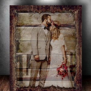 Wood Photo Custom Photo Print Picture on Wood Photo on Wood Framed Prints Fifth Anniversary 5th Anniversary Photo Gift for Him Gift for Her