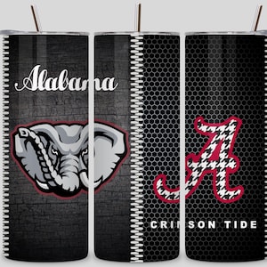 Alabama Crimson Tide Tumbler Wrap: Houndstooth A, Burnt Wood (Digital PNG)
