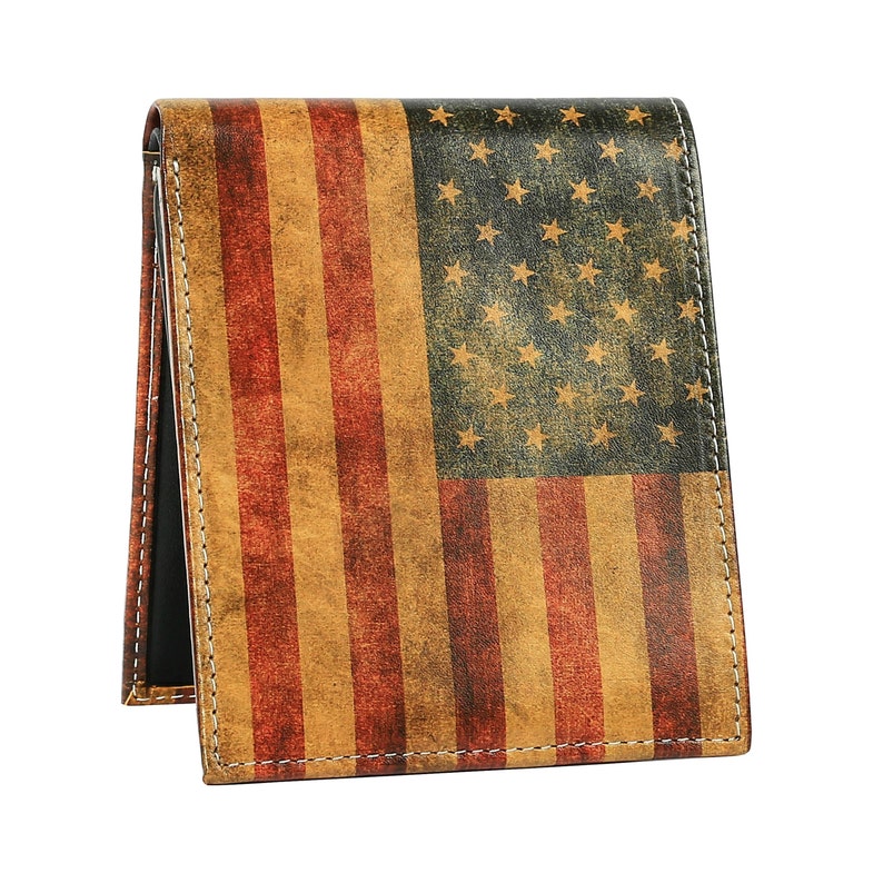 American Flag Wallet US Flag Wallet Bifold Trifold Artisan Etsy