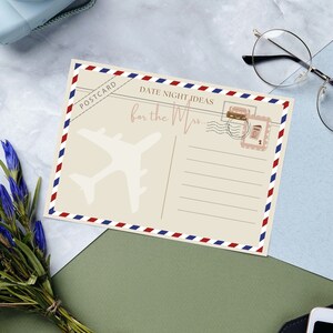ideias da noite da data para a noiva cartão postal | Viajando de senhorita para senhora | DOWNLOAD INSTANTÂNEO