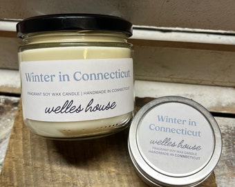 Winter in Connecticut - 12 oz  Natural Soy Wax Candle