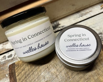 Spring in Connecticut 12 oz Natural Soy Wax Candle