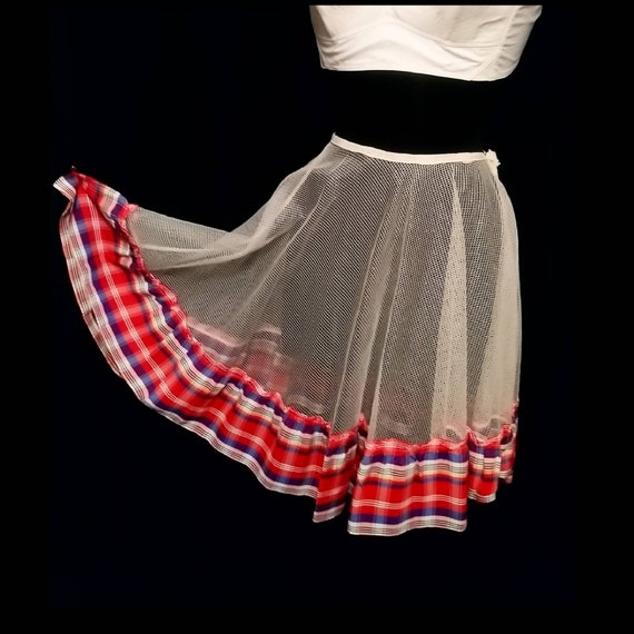 Taffeta Trimmed Netted Crinoline / Petticoat / Vi… - image 6