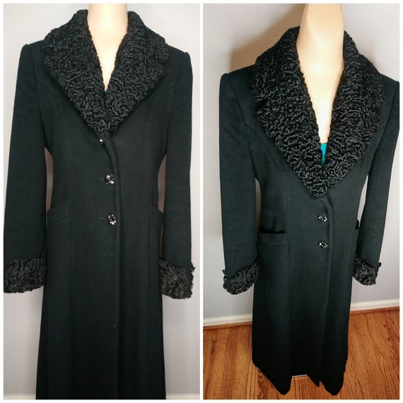 ST JOHN Designer Cashmere Dress Coat / Fitted 194… - image 1