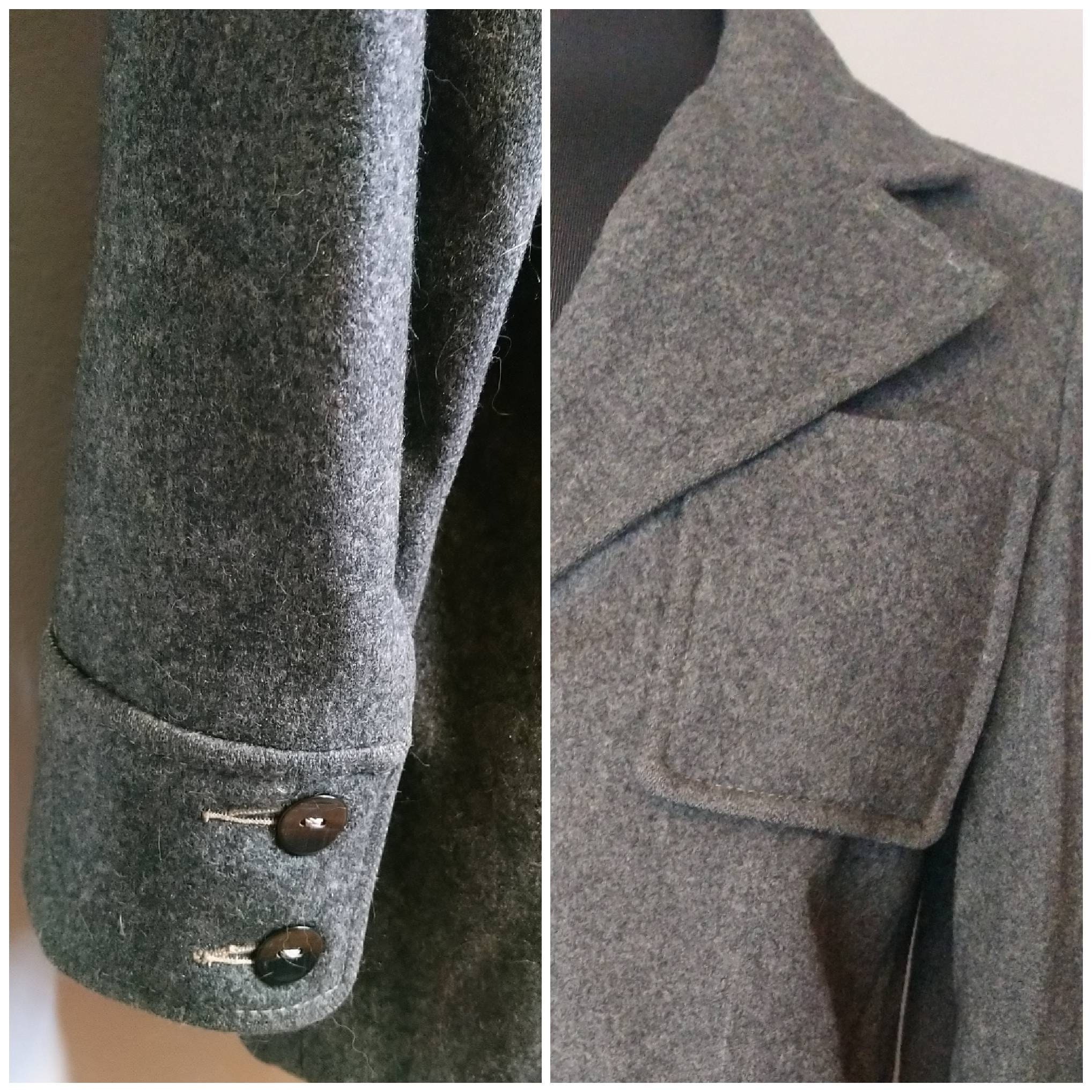 1950's 50s 1940's Gray Wool Felted Jacket / Blazer | Etsy