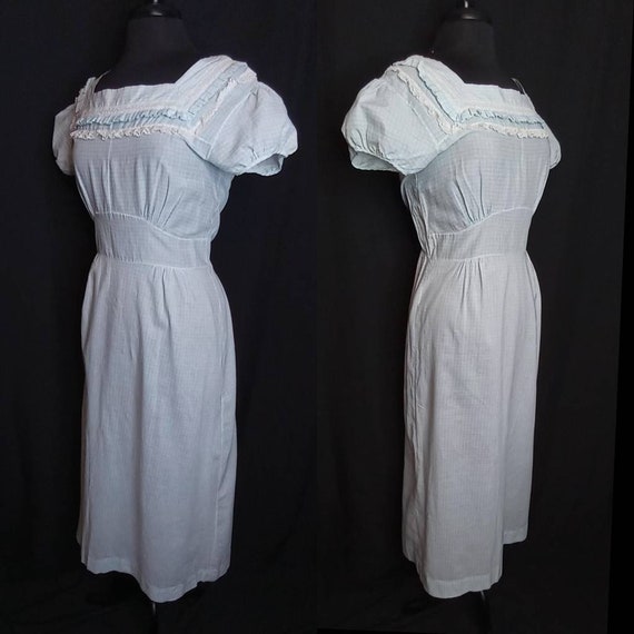 VOLUP 1940's Summer Light Cotton Maxi Dress / Nig… - image 7