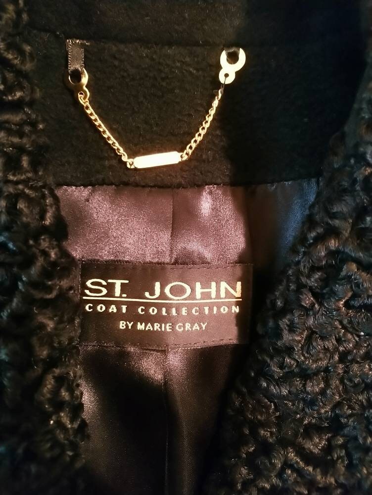 ST JOHN Cashmere Dress Coat / Fit and Flare full length Winter | Etsy
