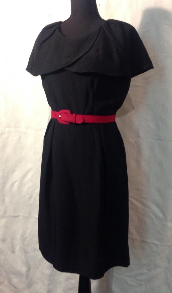 1950's  50s / Early 60s Tailored Black Hourglass … - image 6