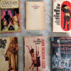 SET van 6 Pulp Fiction-paperbackboeken uit de jaren 60 en 70 / Detective Murder Mystery / Herenavontuur / Jaren 70 / 60