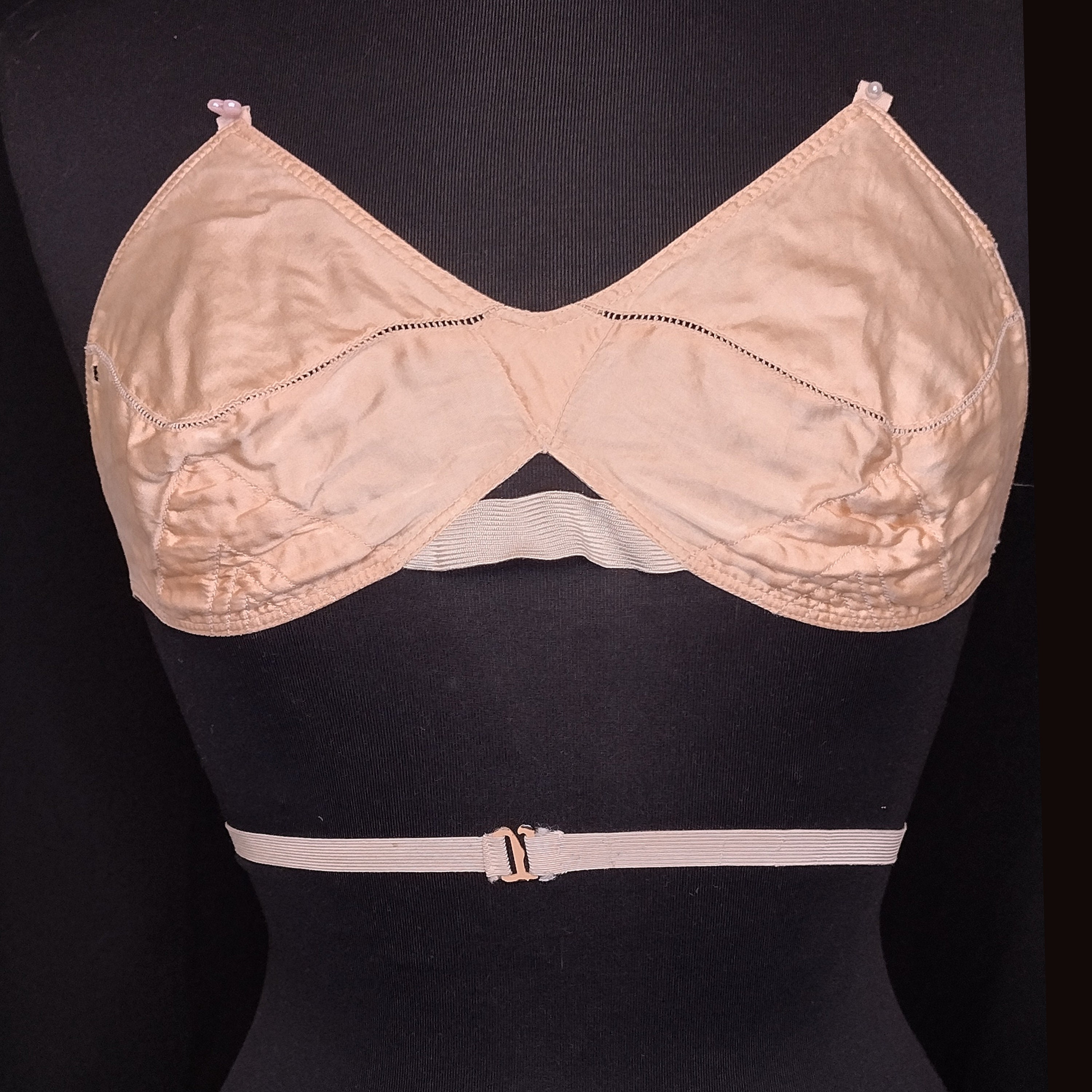 1930s Step In Silk Teddy Tap Short Lingerie with Lace - Paper Doll