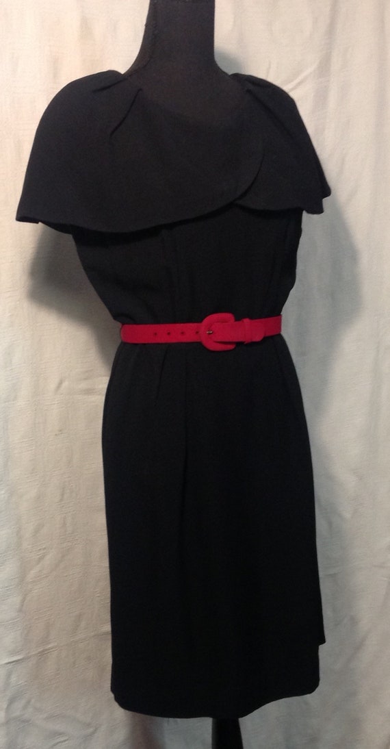 1950's  50s / Early 60s Tailored Black Hourglass … - image 7