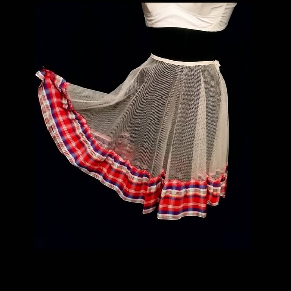 Taffeta Trimmed Netted Crinoline / Petticoat / Vi… - image 4