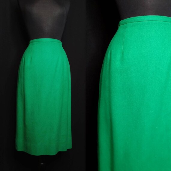 Buy 1950 s Bright Kelly Green Lined Wool High Waisted Pencil Skirt 50s 50 s Online in India Etsy