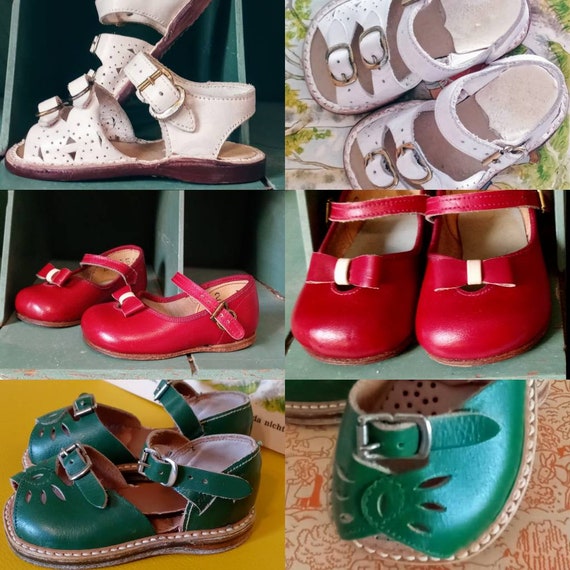 1940's 40s ADORABLE White Leather Sandles / Unise… - image 10